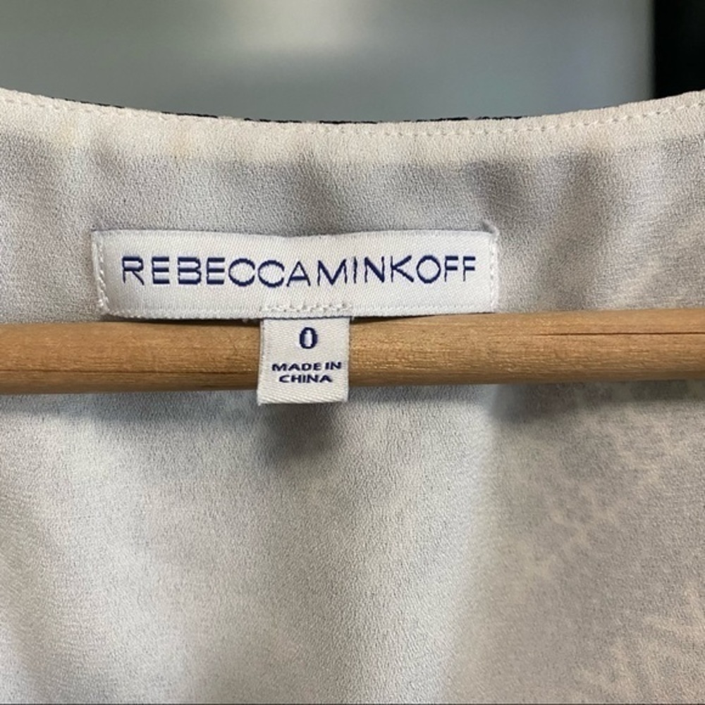 Rebecca Minkoff Lucille Sleeveless Blue and Cream Printed Dress 0 - Picture 9 of 16